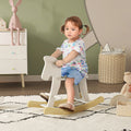 Classic White Wooden Rocking Horse